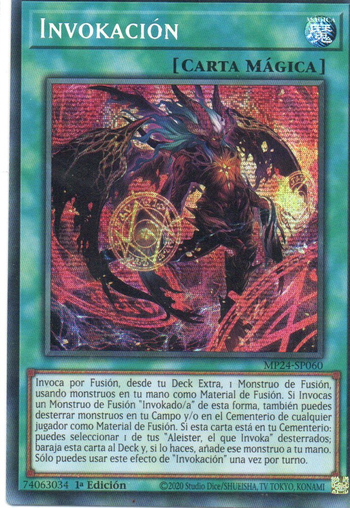 Invokacion carta yugi MP24-SP060 Prismatic Secret Rare