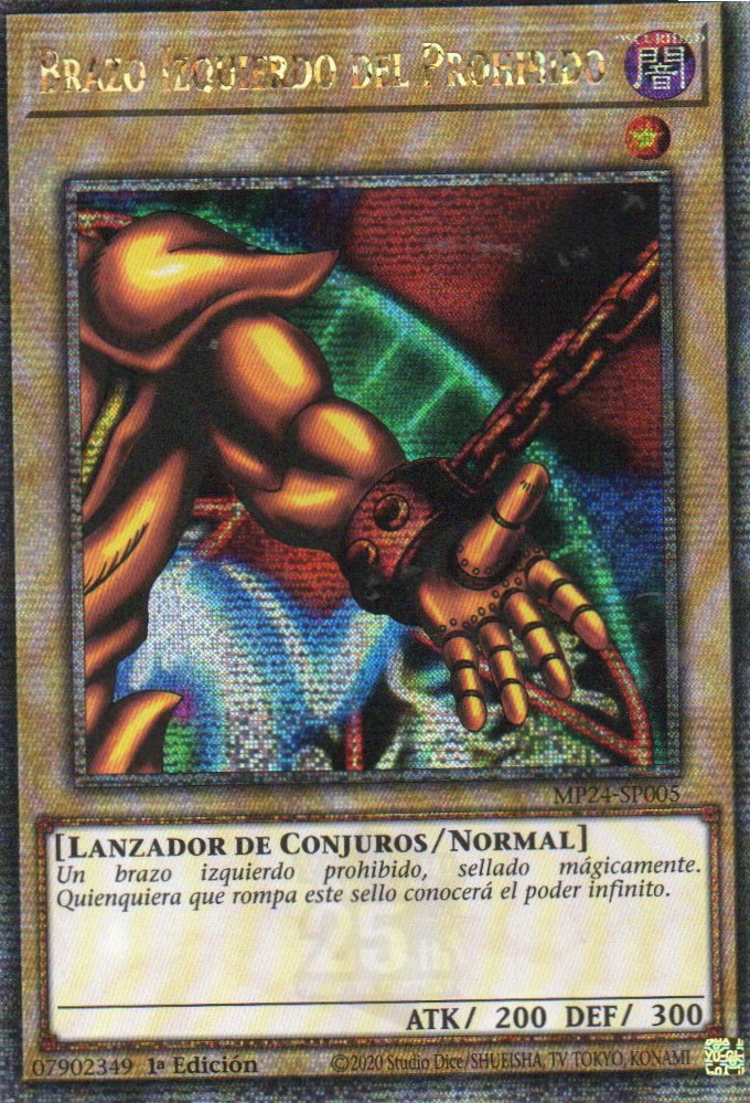 Brazo Izquierdo del Prohibido carta yugi MP24-SP005 Quarter Secret Rare