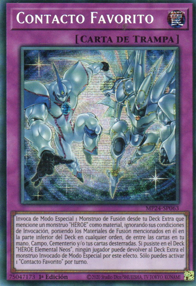 Contacto Favorito carta yugi MP24-SP063 Prismatic Secret Rare