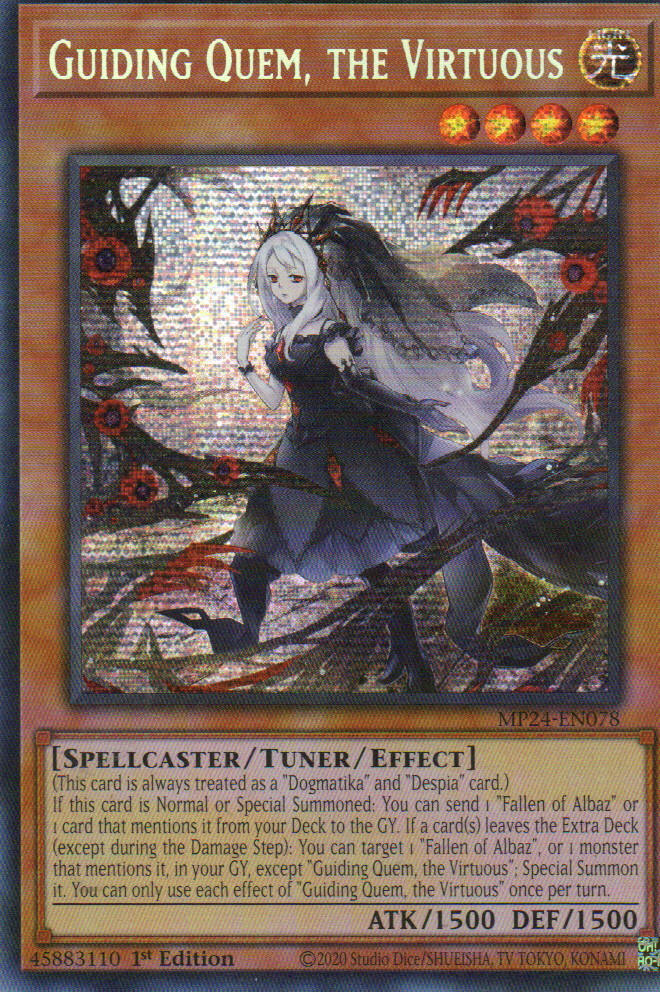 Guiding Quem, the Virtuous carta yugi MP24-EN078 Prismatic Secret Rare