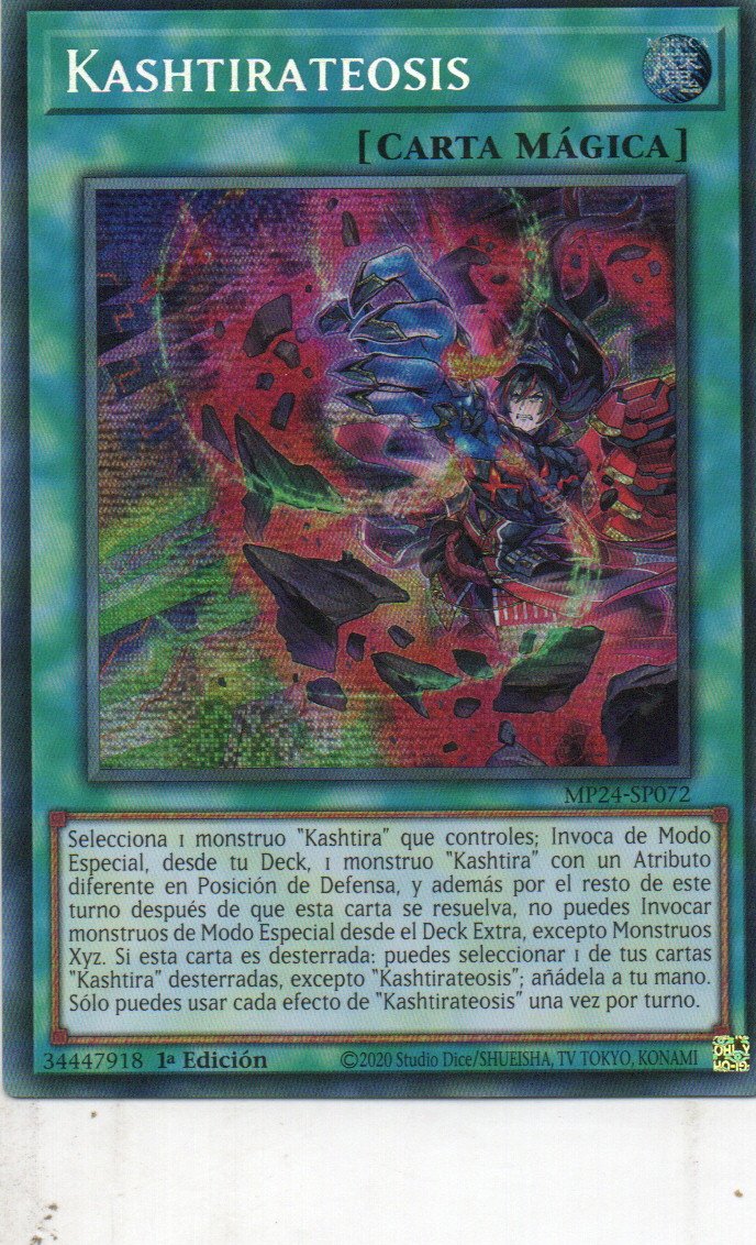 Kashtirateosis carta yugi MP24-SP072 Prismatic Secret Rare