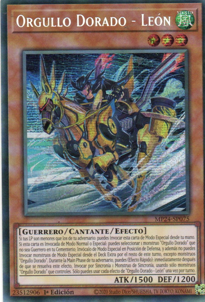 Orgullo Dorado - Leon carta yugi MP24-SP073 Prismatic Secret Rare