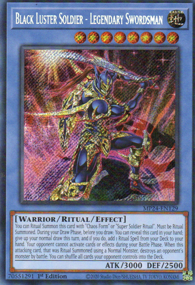Black Luster Soldier - Legendary Swordsman carta yugi MP24-EN129 Prismatic Secret Rare