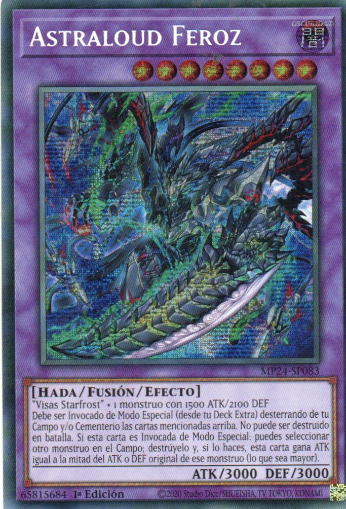 Astraloud Feros carta yugi MP24-SP083 Prismatic Secret Rare