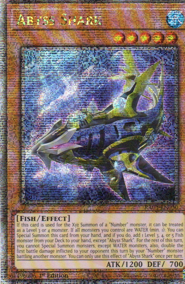 Abyss Shark carta yugi RA03-EN030 Quarter Secret Rare