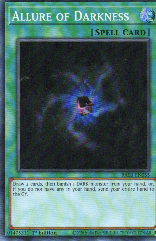 Allure of Darkness carta yugi RA03-EN055 Super Rare