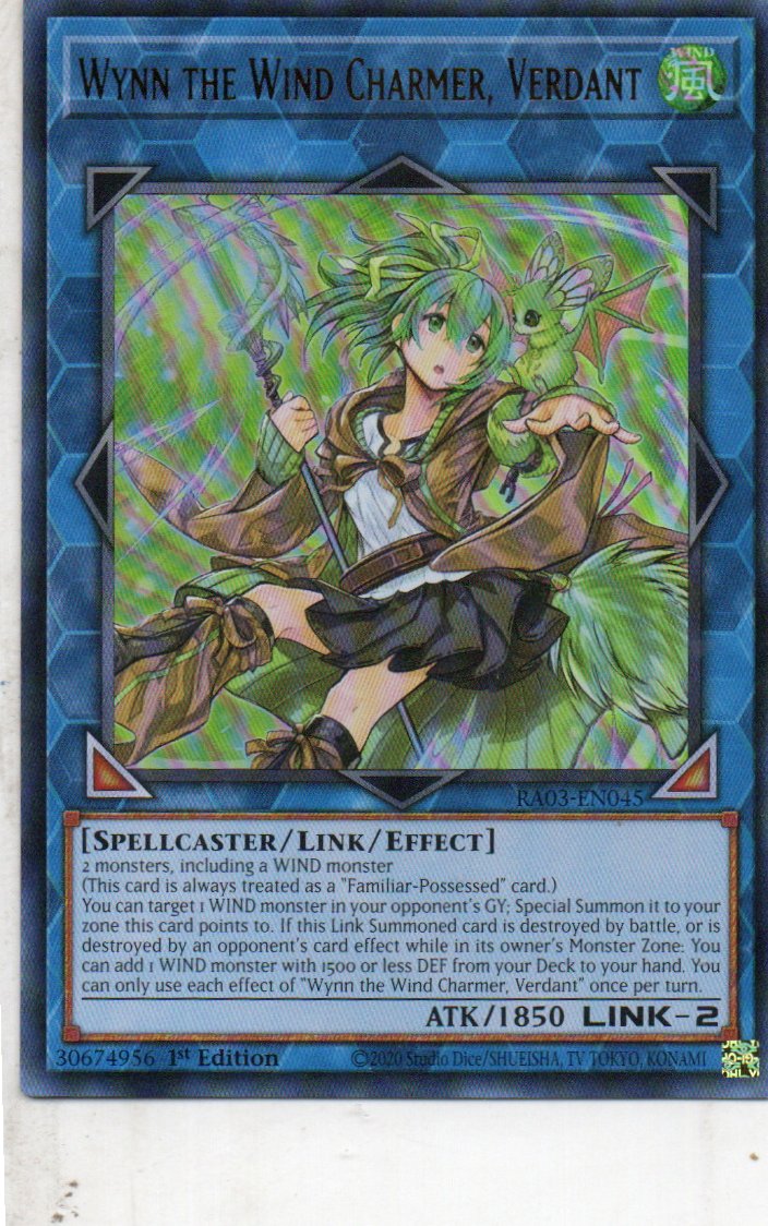 Wynn the Wind Charmer, Verdant carta yugi RA03-EN045 Ultra Rare