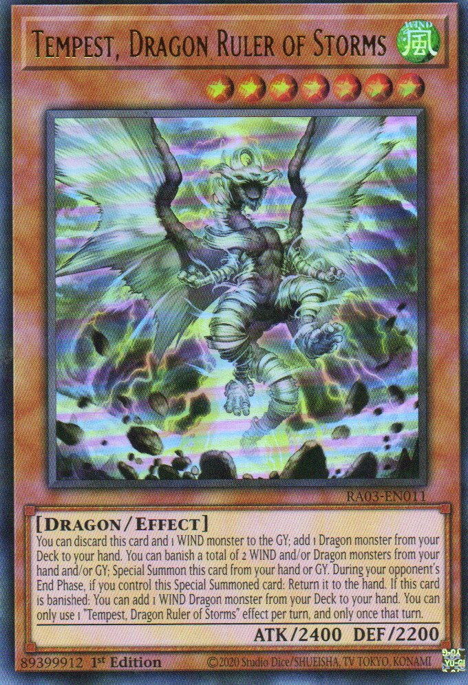 Tempest, Dragon Ruler of Tempest carta yugi RA03-EN011 Ultra Rare