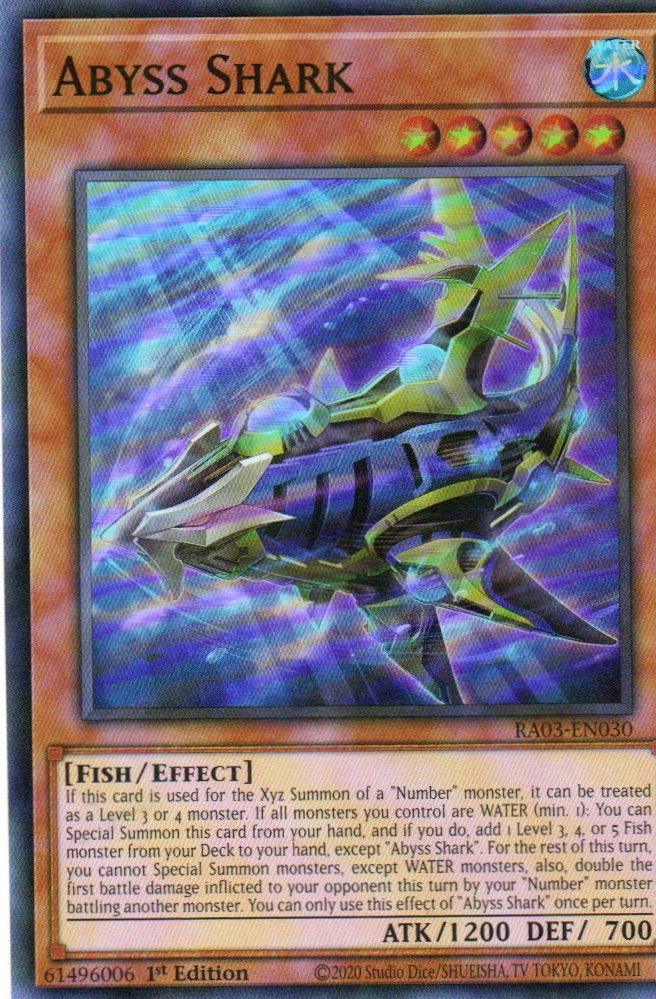 Abyss Shark carta yugi RA03-EN030 Super Rare