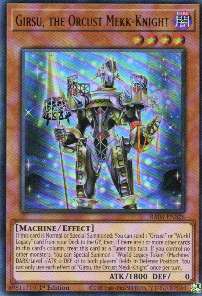 Girsu, the Orcust Mekk-Knight carta yugi RA03-EN026 Ultra Rare