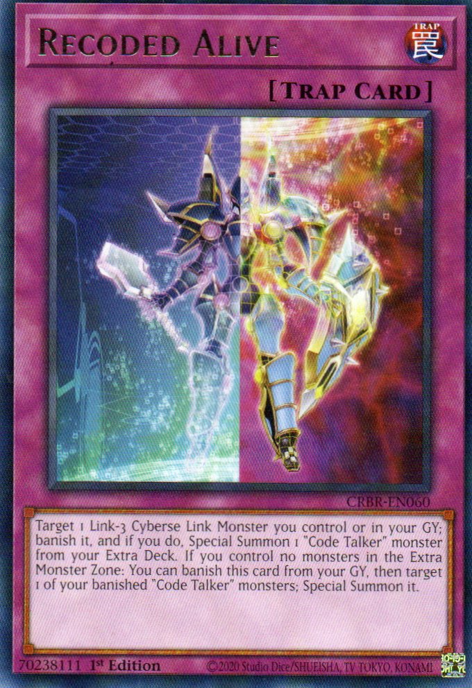 X3 Recoded Alive carta yugi CRBR-EN060 Rare