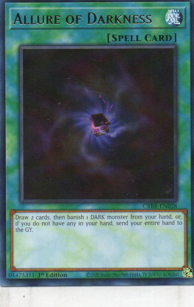 X3 Allure of Darkness carta yugi CRBR-EN028 Rare