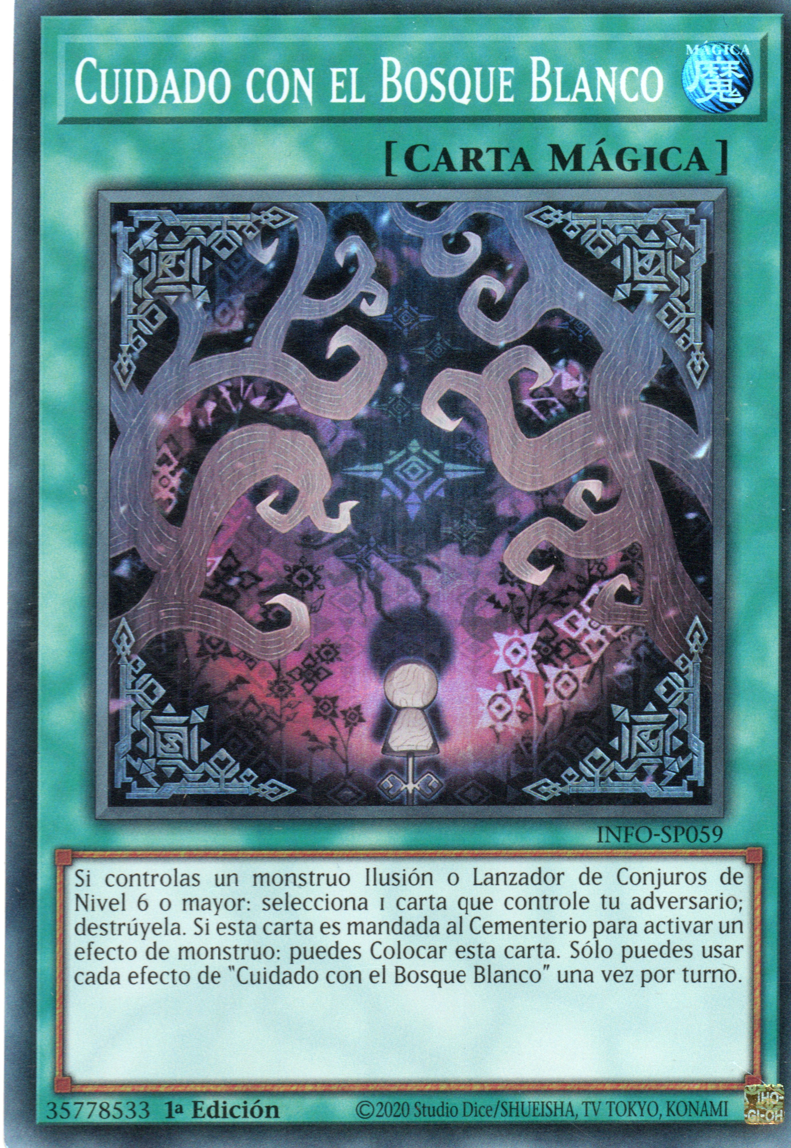 Cuidado con el Bosque Blanco carta yugi INFO-SP059 Super