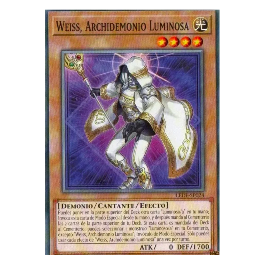 Weiss, Archidemonio Luminosa carta yugi LEDE-SP024 Common