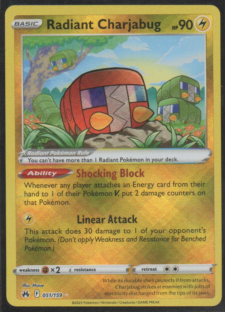 Radiant Charjabug carta pokemon