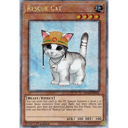 Rescue Cat carta yugi RA02-EN001 Quarter Century Secret Rare