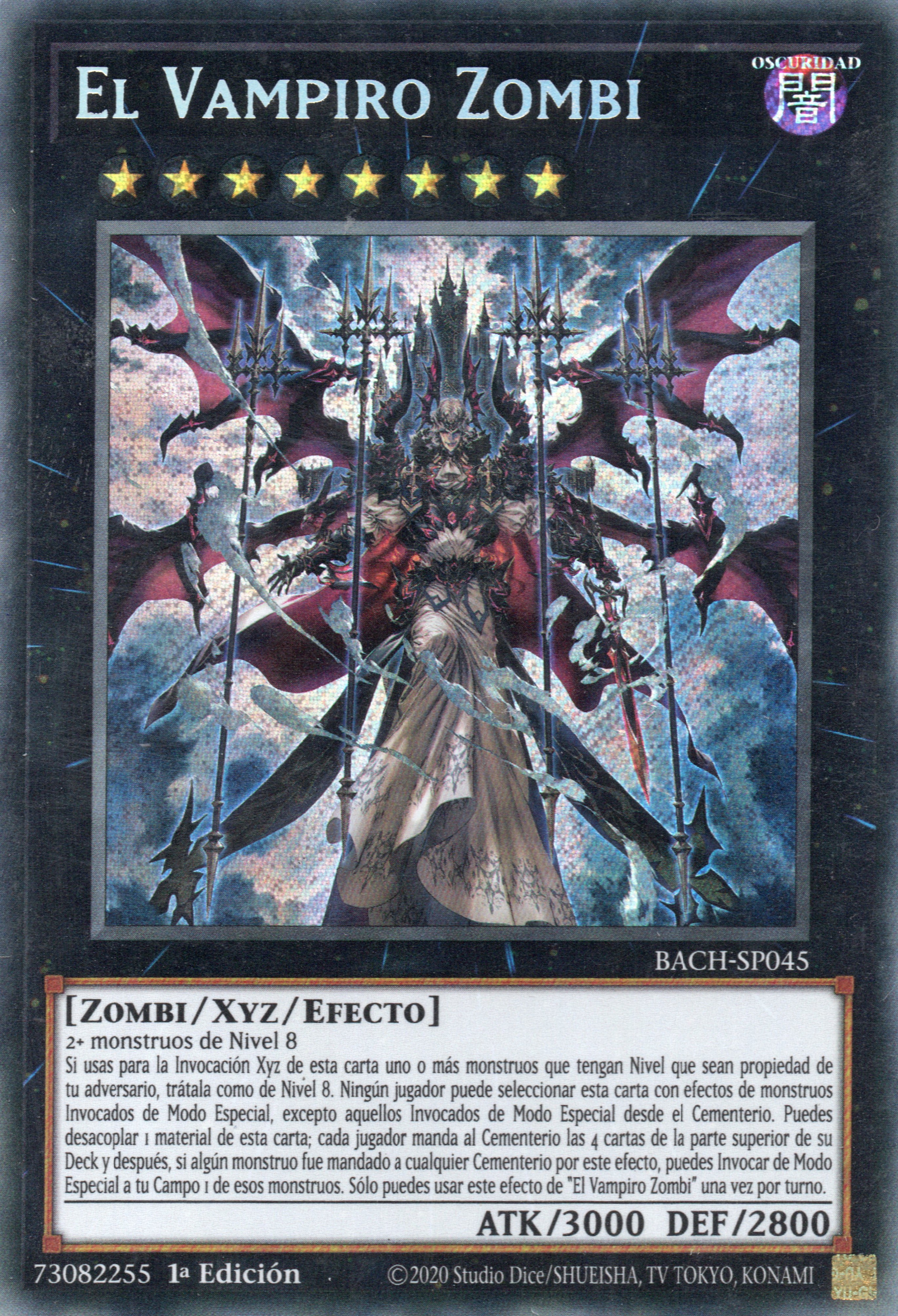 El Vampiro Zombi carta yugi BACH-SP045 Secret Rare