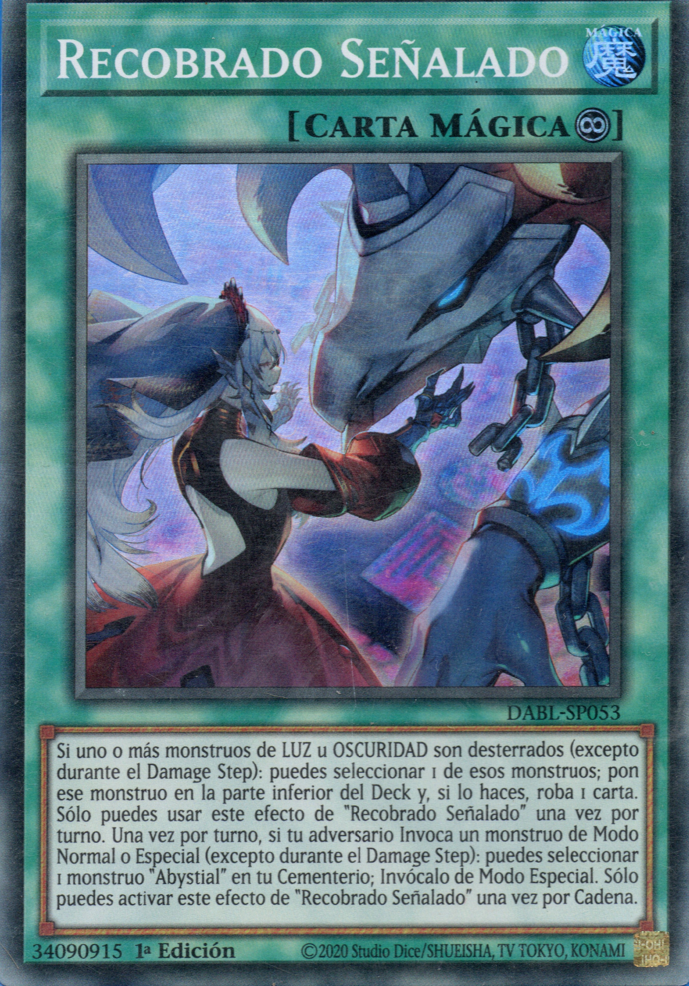 Recobrado Señalado carta yugi DABL-SP053 Super Rare