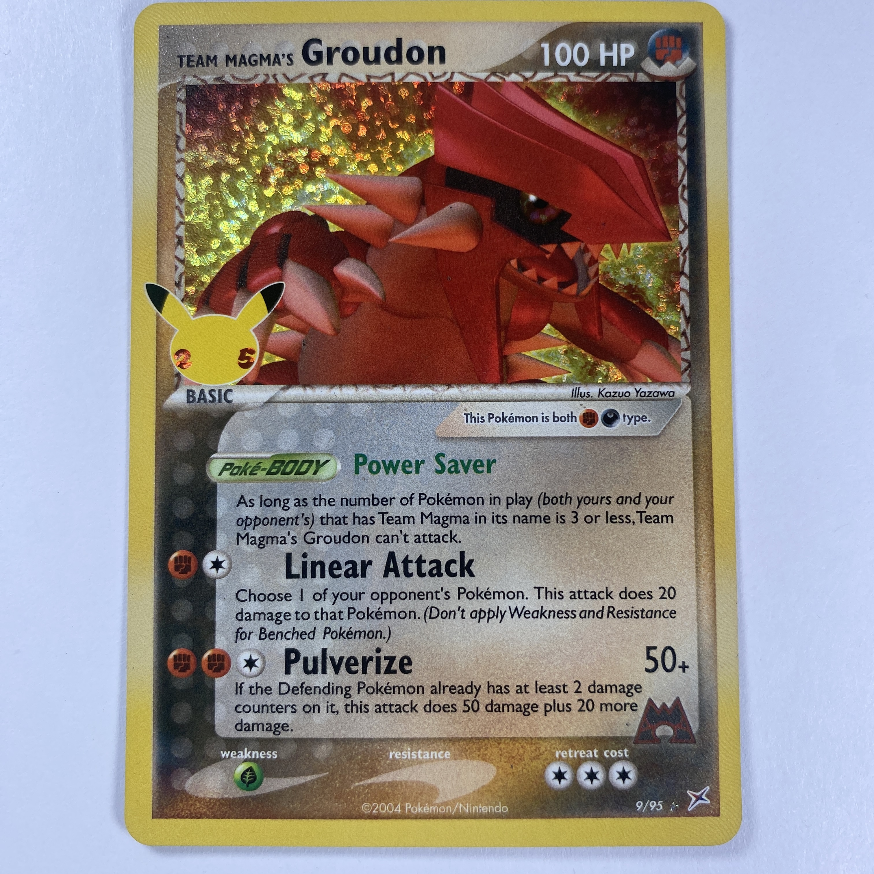 Team Magma´s Groudon carta pokemon EN 9/95