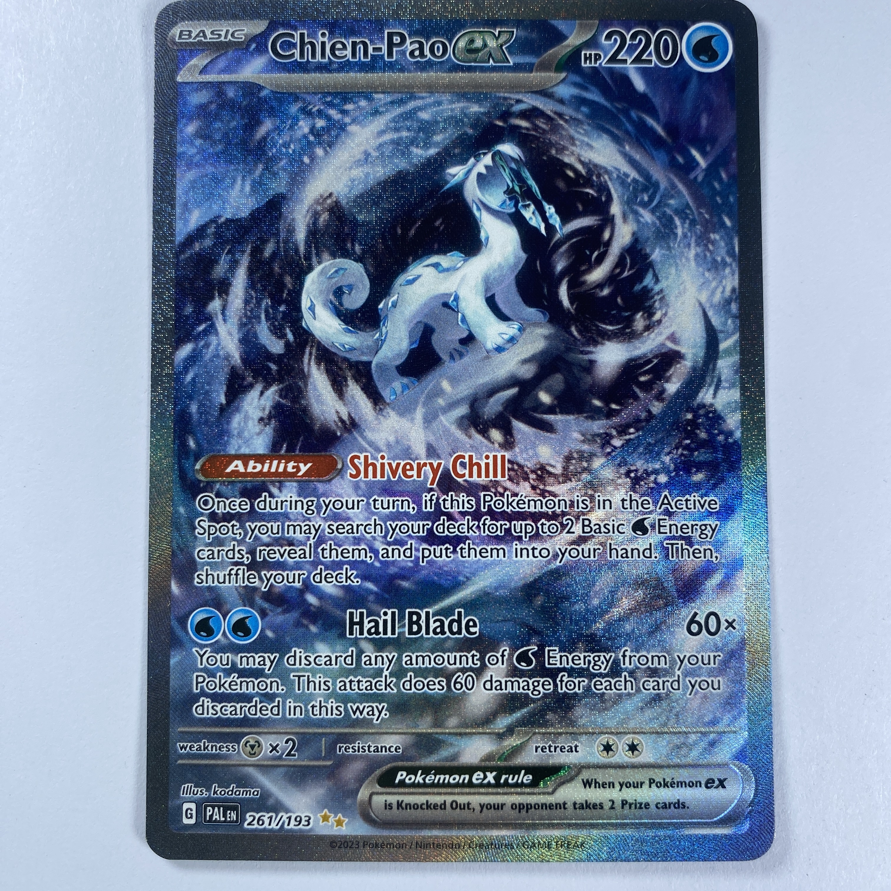 Chien-Pao ex carta pokemon PAL EN 261/194