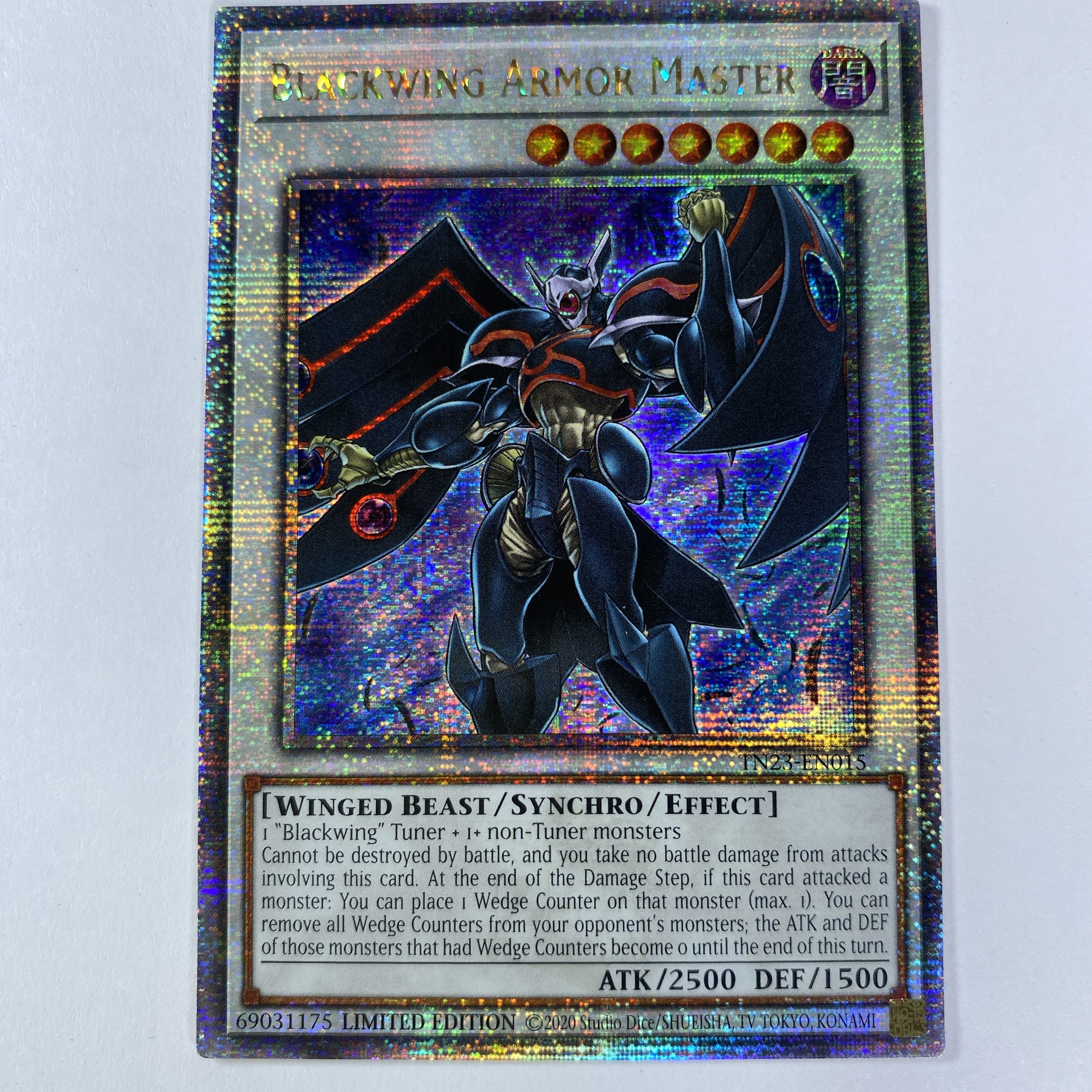 Blackwing Armor Master carta yugi TN23-EN015 Quarter Rare 