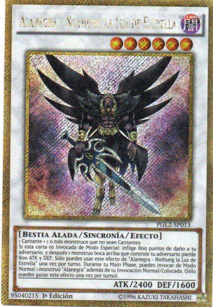 Blackwing - Nothung the Starlight PGL2-SP013  Gold Secret Rare 