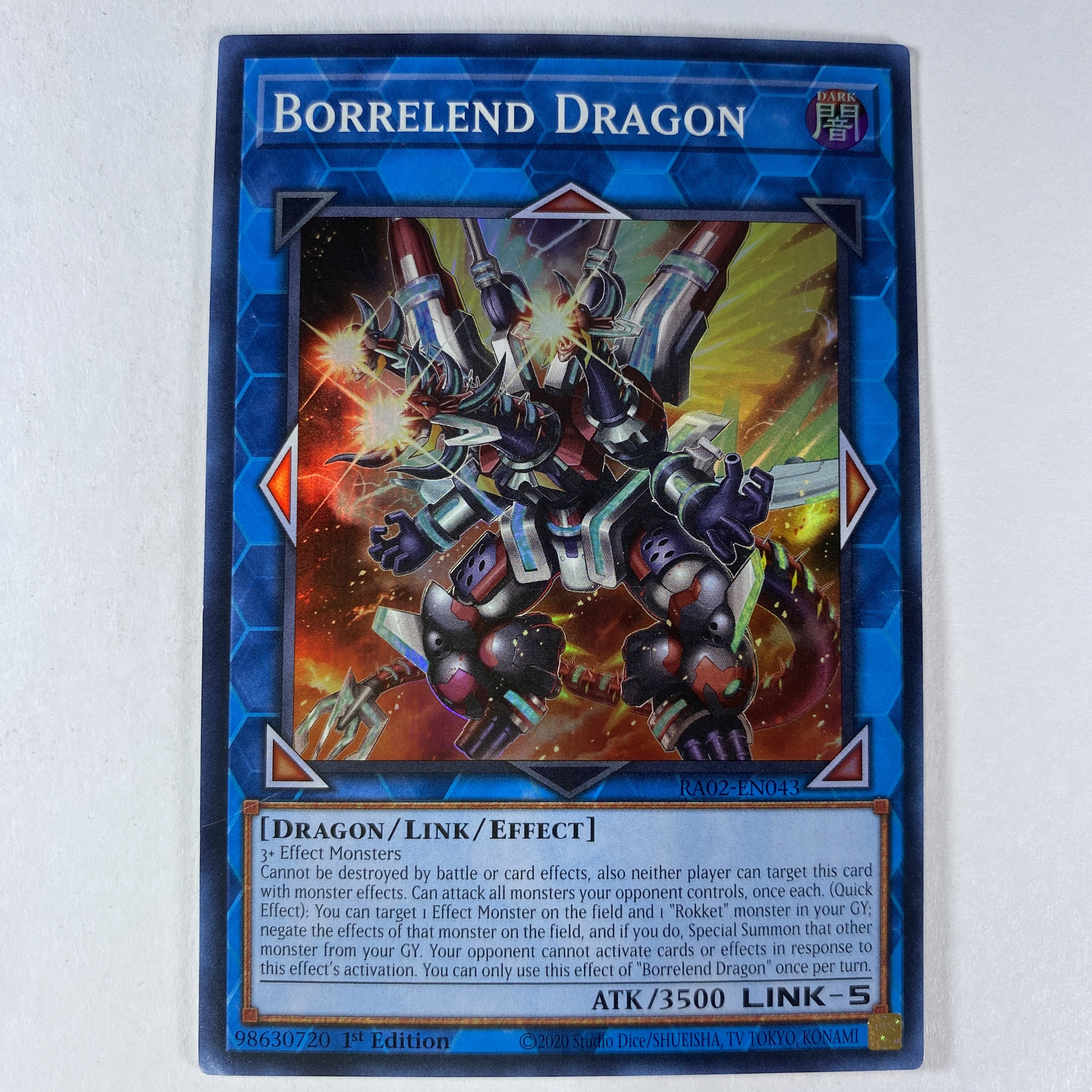 Borrelend Dragon RA02-EN043  Super Rare 