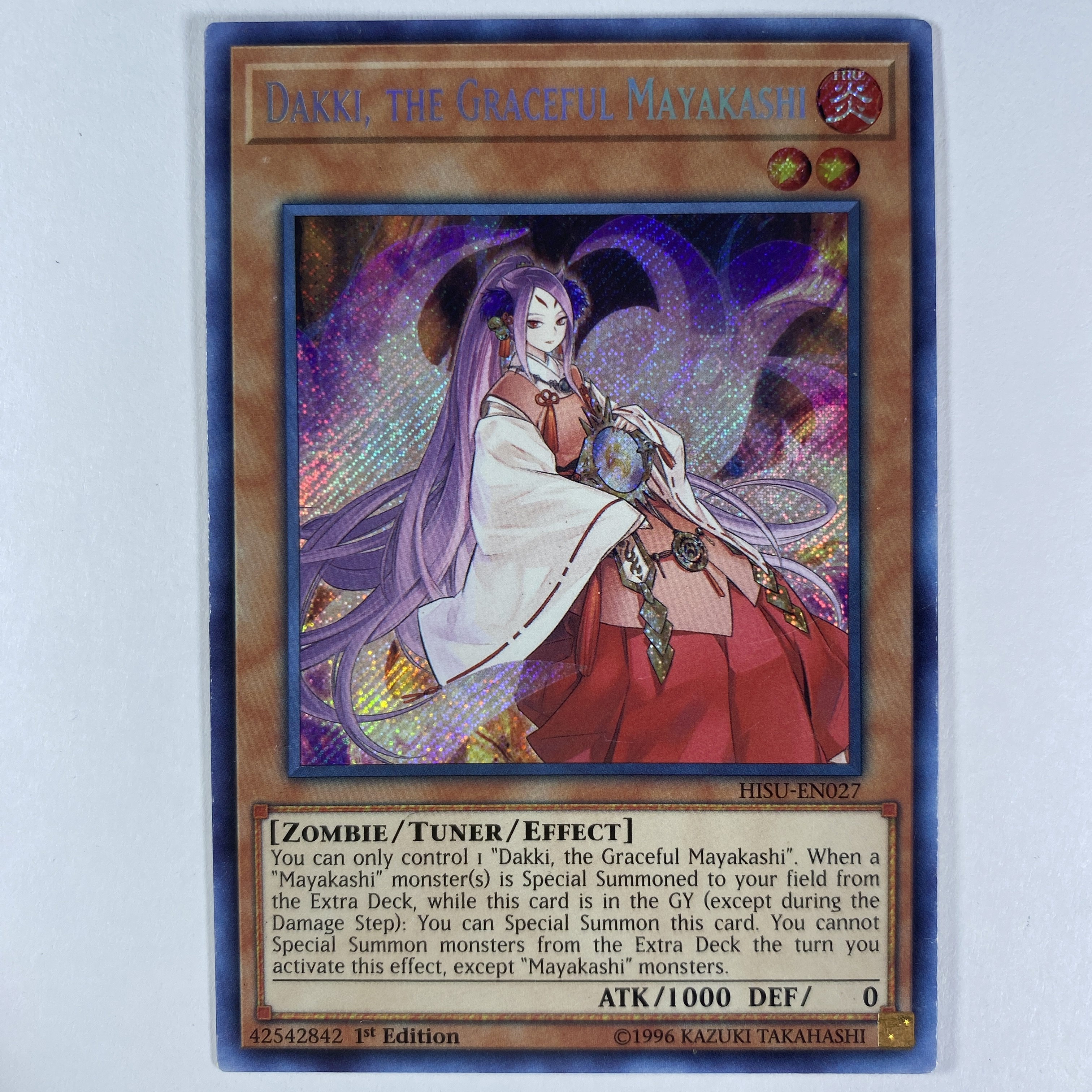 Dakki, the Graceful Mayakashi HISU-EN027 Secret Rare 