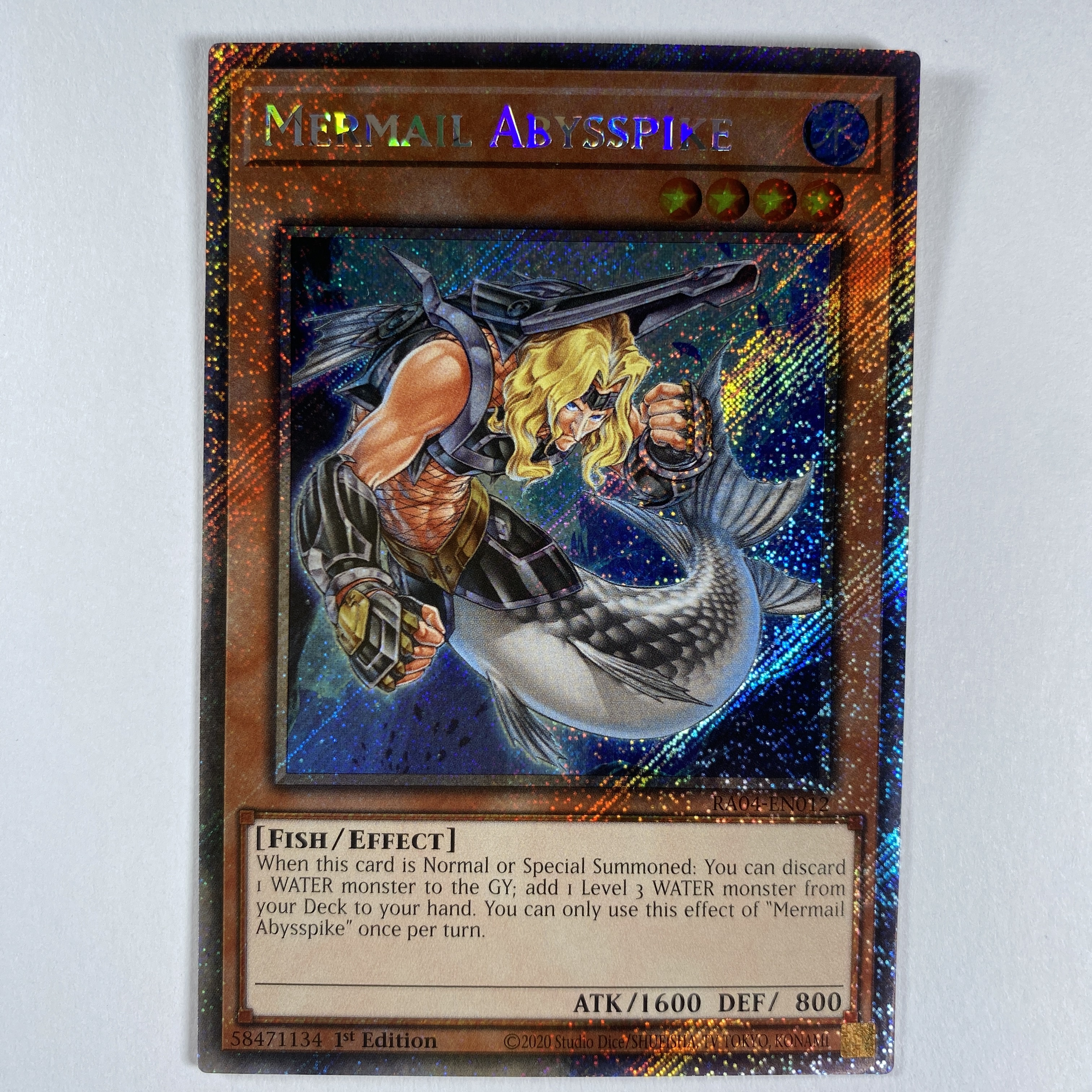 Mermail Abysspike RA04-EN012 Platinum Rare