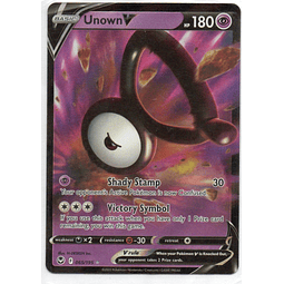Unown V carta pokemon Ingles
