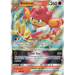 Simisear Vstar carta pokemon Ingles