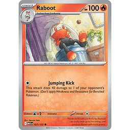 Raboot carta pokemon MEG 027/132 Reverse
