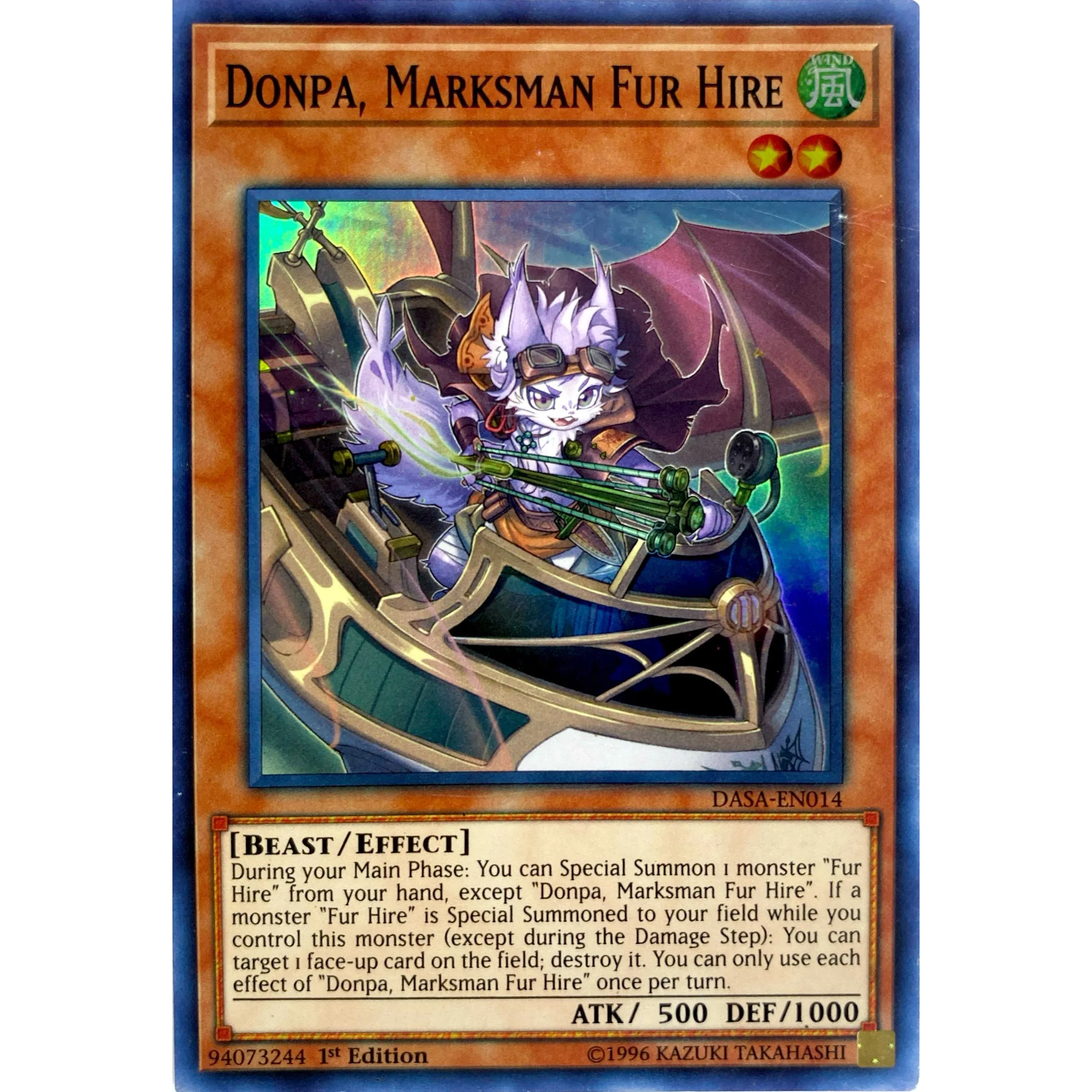 Donpa, Marksman Fur Hire DASA-EN014 Super Rare