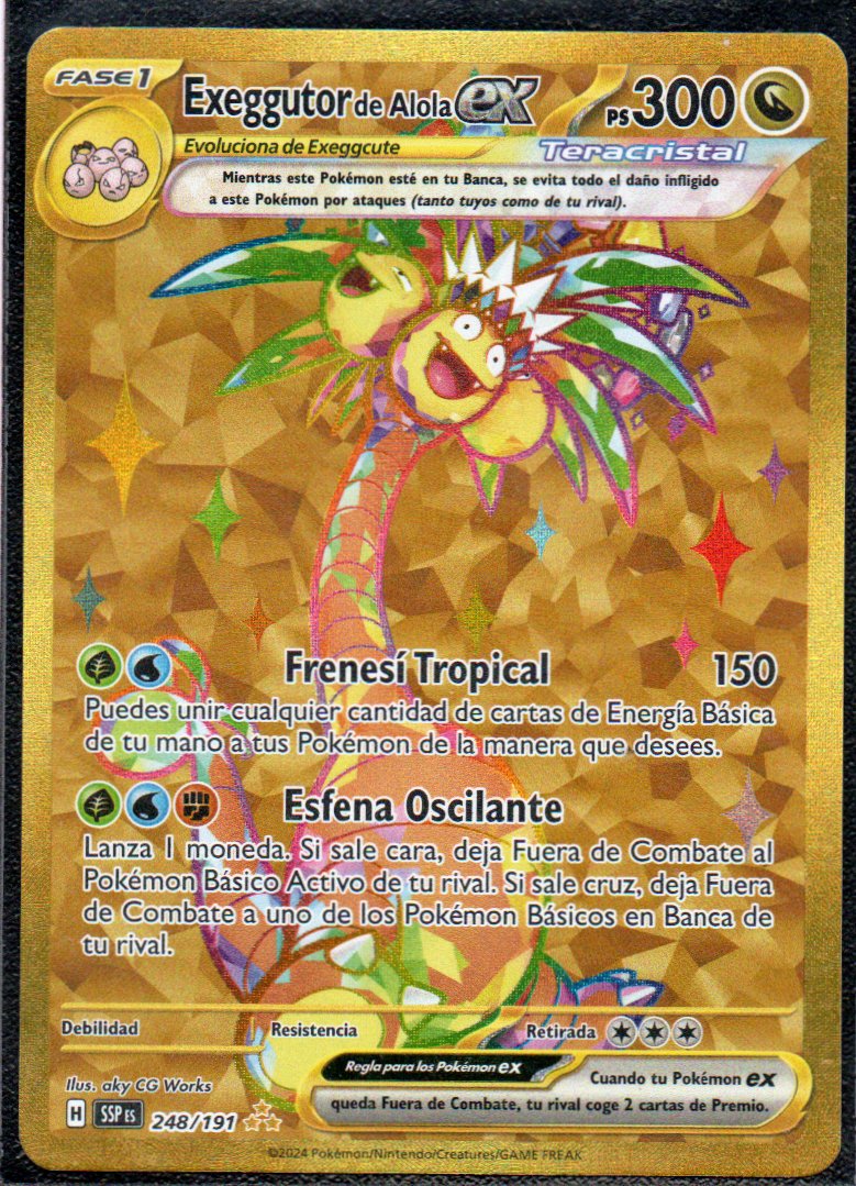 Exeggutor de Alola ex 248 Hyper Rare Español