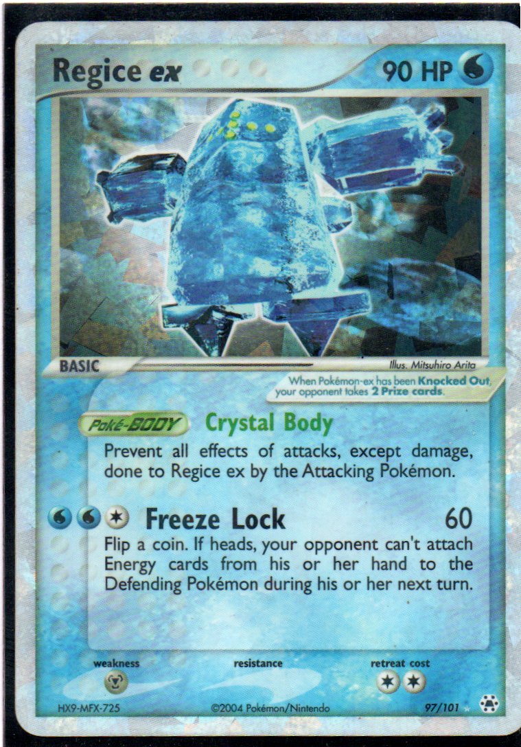 Regice ex 97 Ultra Rare Ingles