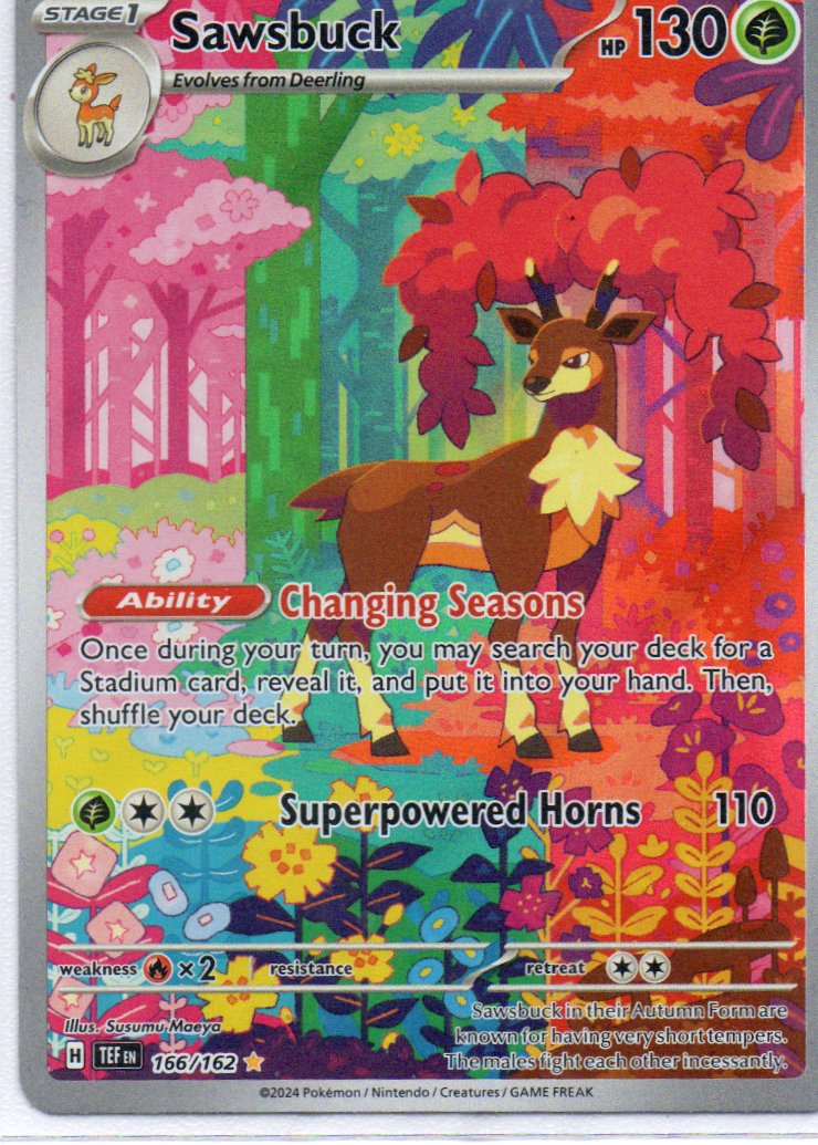 Sawsbuck 166 Illustration Rare Ingles