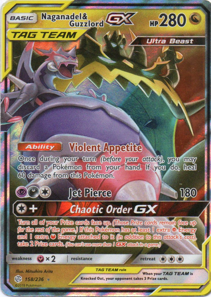 Naganadel & Guzzlord GX 158 Ultra Rare Ingles