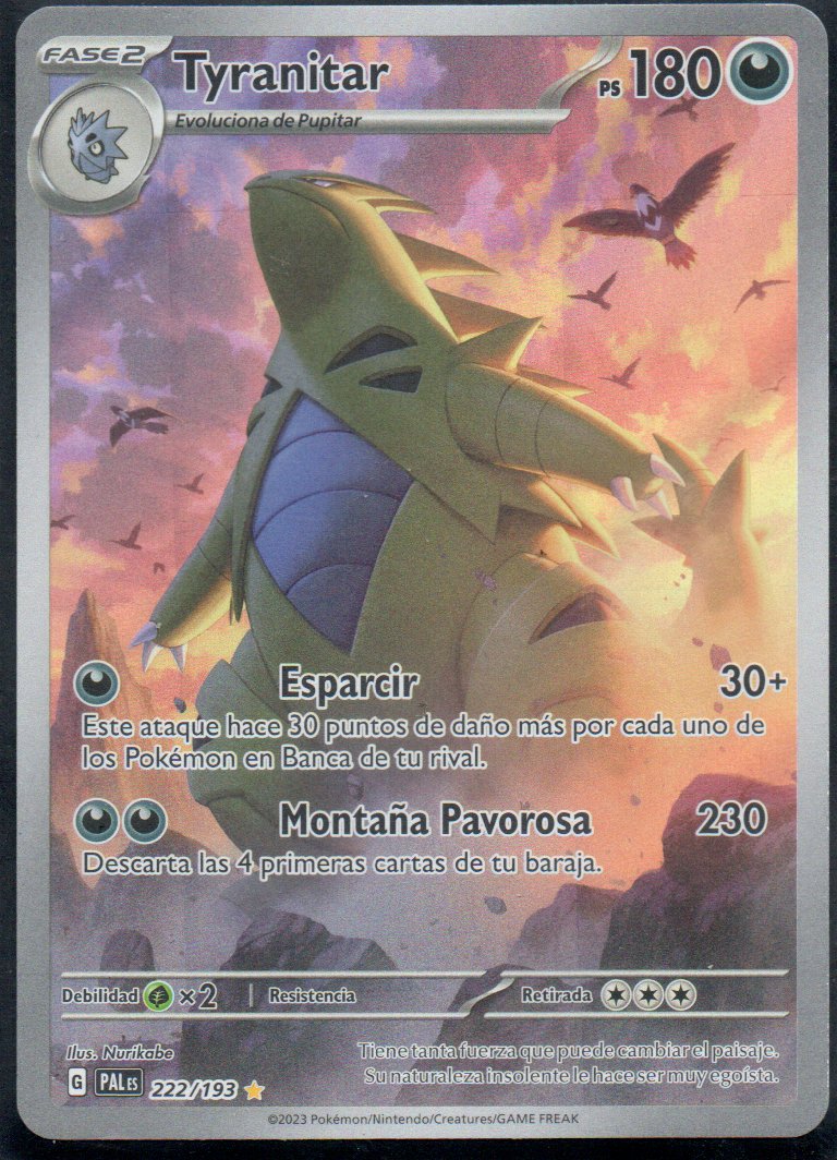 Tyranitar 222 illustration Rare Español