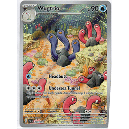 Wugtrio 224 illustration Rare Ingles