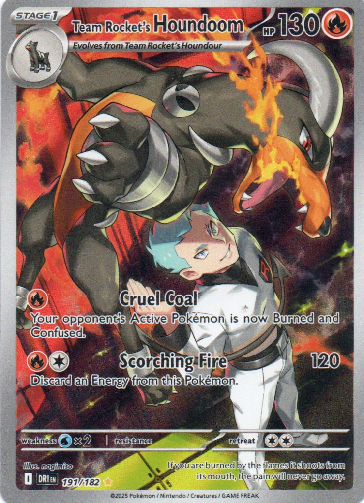 Team Rocket´s Houndoom 191 illustration Rare Ingles