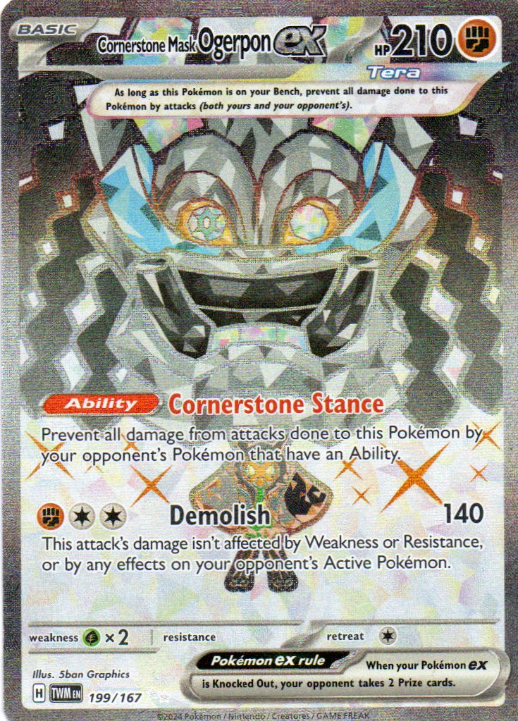 Cornerstone Mask Ogerpon ex 199 Ultra Rare Ingles