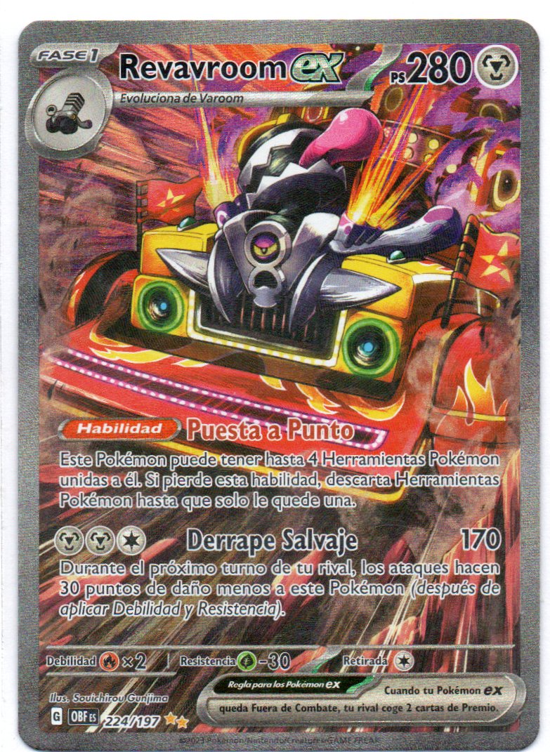 Revavroom ex 224 Special Illustration Rare Español