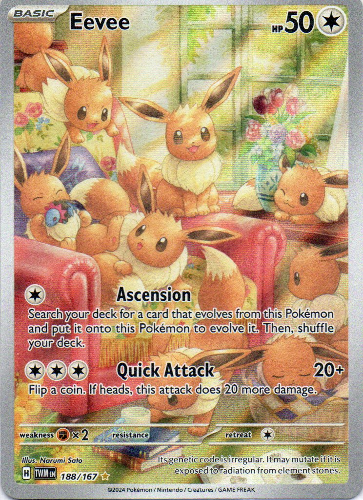 Eevee 188 Illustration Rare Ingles