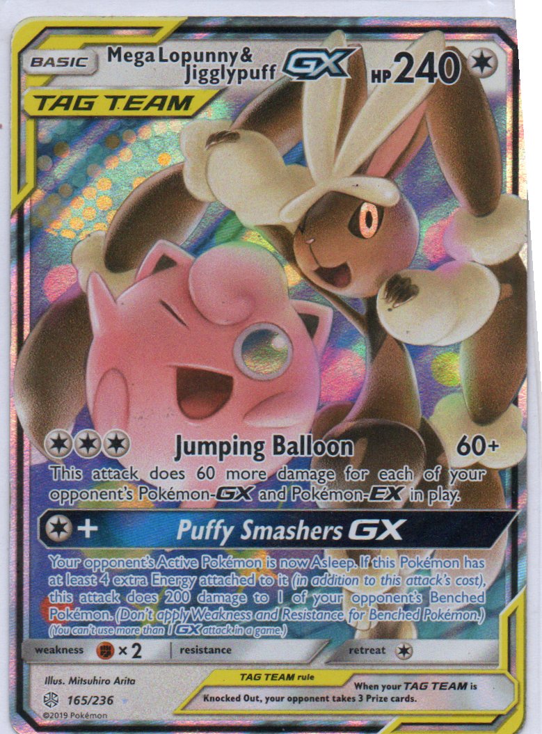 Mega Lopunny & Jigglypuff GX 165 Ultra Rare Ingles