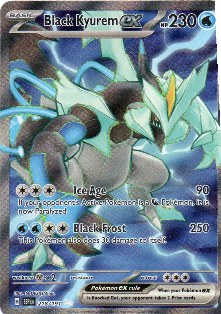 Black Kyurem ex 218 Ultra Rare Ingles