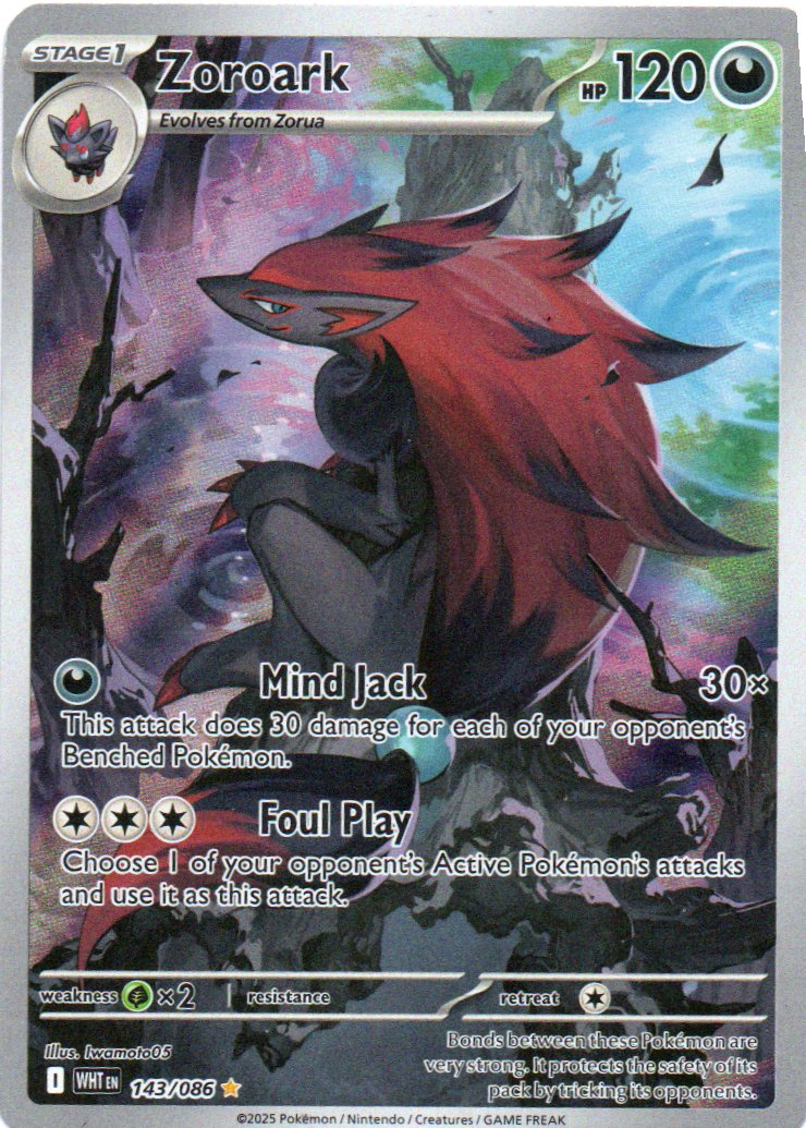 Zoroark 143 Illustration Rare Ingles