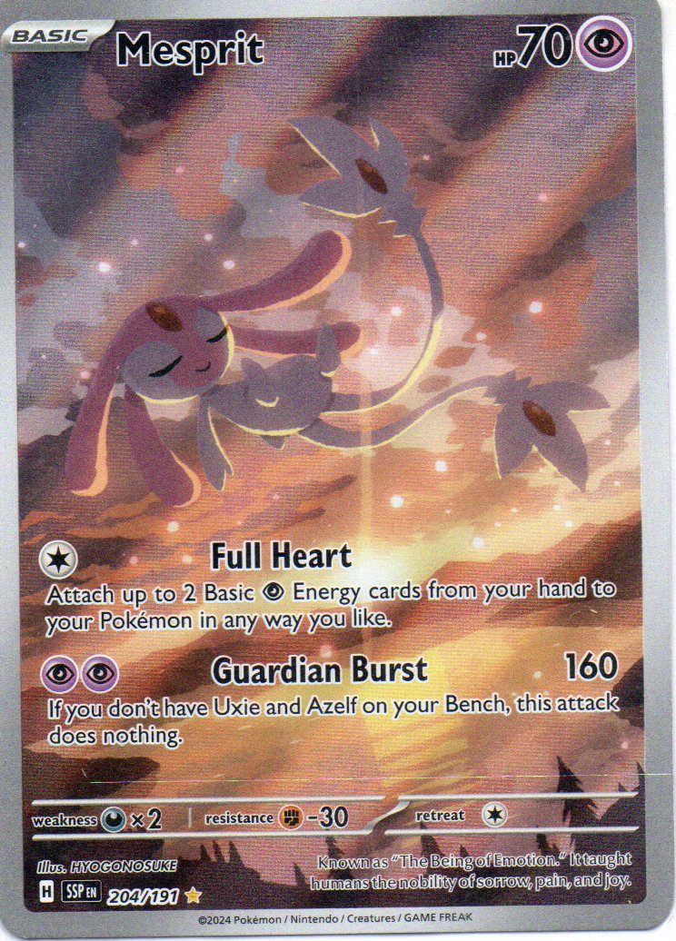 Mesprit 204 illustration Rare Ingles