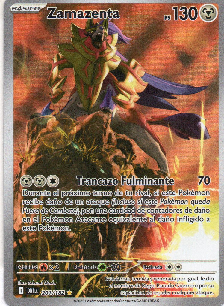 Zamazenta 201 Illustration Rare Español
