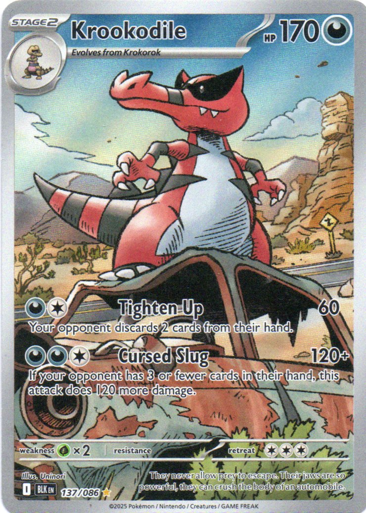 Krookodile 137 illustration Rare Ingles