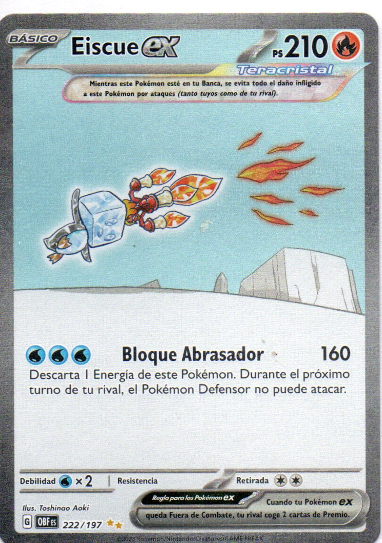 Eiscue ex 222 Special Illustration Rare Español